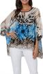bohemian chic: nicetage batwing tops for women, perfect summer chiffon blouse with floral prints, ideal beach cover up solution for fashion-forward ladies logo