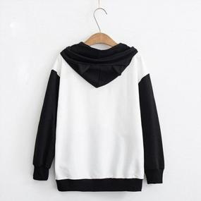 img 2 attached to Women'S Sweetheart Hoodie Sweatshirt With Long Sleeves For Fashionable Pullover Tops And Blouses For Fitness And Style
