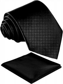 img 4 attached to Fortunatever Classical Solid Pocket Square Men's Accessories for Ties, Cummerbunds & Pocket Squares