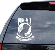 pow mia soldier not forgotten decal sticker car truck motorcycle window ipad laptop wall decor - size (05 inch / 13 cm tall) - color (matte black) логотип