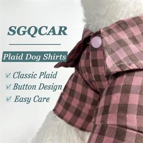 img 1 attached to 🐶 SGQCAR Dog Jumpsuit Plaid Pet Shirts: Trendy Red Rabbit Design for Small Medium Dogs and Cats