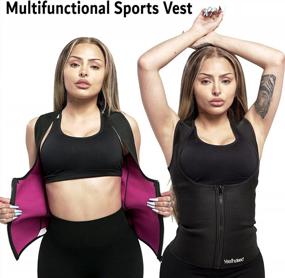 img 1 attached to Extra Hot Neoprene Sauna Body Shaper Sweat Suit For Slimming & Workout - Zipper Spa Waist Trainer Sport Girdle With Extra Sweat!