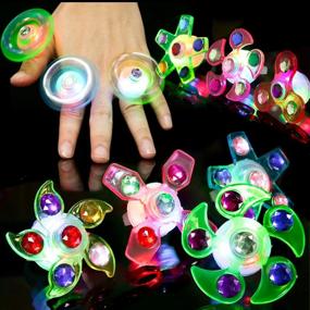 img 4 attached to Light Up The Party With PROLOSO LED Spiral Fidget Toys - Set Of 24 Twister Gyros And Flashing Jewelry!