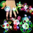 light up the party with proloso led spiral fidget toys - set of 24 twister gyros and flashing jewelry! logo