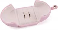 isuperb розовая бархатная коробка с двойным кольцом коробки для упаковки свадебных украшений парные обручальные кольца подарочные коробки для предложения на годовщину (коробка с двойным кольцом) логотип