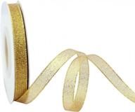 🎉 sparkly glitter gold ribbon: perfect for halloween, christmas, parties, and more - 25 yards! logo