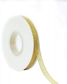 img 3 attached to 🎉 Sparkly Glitter Gold Ribbon: Perfect for Halloween, Christmas, Parties, and More - 25 Yards!