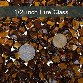 img 2 attached to Transform Your Fireplace And Landscape With Mr. Fireglass 1/2-Inch Polygon Fire Glass In High Luster Amber - 10 Pounds