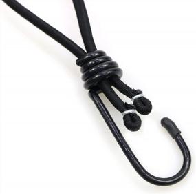 img 1 attached to 25 Pack Of Seamander Bungee Cord Loops With Heavy-Duty Metal Hooks For Enhanced Durability