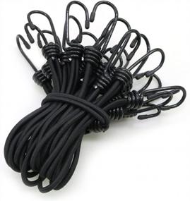 img 4 attached to 25 Pack Of Seamander Bungee Cord Loops With Heavy-Duty Metal Hooks For Enhanced Durability
