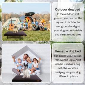 img 1 attached to Portable Elevated Dog Bed Sofa - Waterproof, Foldable And Durable For Small & Medium Dogs - Indoor/Outdoor Use