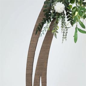 img 3 attached to DIY 8Ft Round Wedding Arch Backdrop Stand, Natural Brown Wood Rustic Photo Background Stand