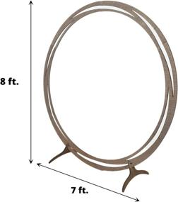 img 2 attached to DIY 8Ft Round Wedding Arch Backdrop Stand, Natural Brown Wood Rustic Photo Background Stand