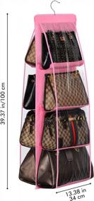 img 2 attached to Maximize Closet Space With Lirex Handbag Hanging Organizer - 8 Pockets Of Purse Perfection!