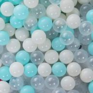 70 light blue ocean-coloured plastic play balls for kids - phthalate & bpa free 2.36in pool pit ball set for playhouse, tent, pen & party decorations by playmaty logo