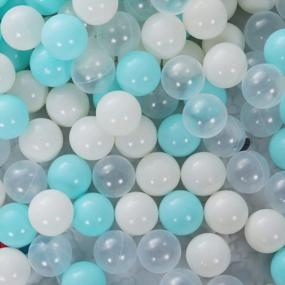 img 4 attached to 70 Light Blue Ocean-Coloured Plastic Play Balls For Kids - Phthalate & BPA Free 2.36In Pool Pit Ball Set For Playhouse, Tent, Pen & Party Decorations By PlayMaty
