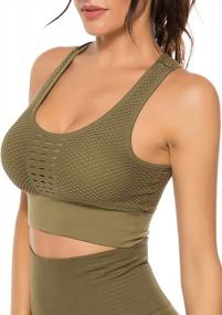 img 3 attached to Seamless High/Middle Impact Sports Bra For Women - SEASUM Yoga Bras With Padding