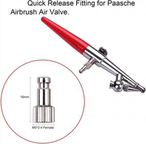 img 2 attached to 🎨 HUBEST Airbrush Quick Disconnect Coupler Release Fitting Adapter Set with 4 Male Fittings, including 1/8" Male for Badger, Paasche, and Aztec Airbrushes