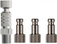 🎨 hubest airbrush quick disconnect coupler release fitting adapter set with 4 male fittings, including 1/8" male for badger, paasche, and aztec airbrushes logo