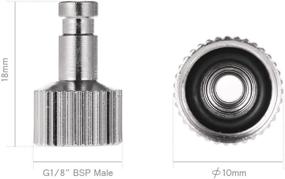 img 3 attached to 🎨 HUBEST Airbrush Quick Disconnect Coupler Release Fitting Adapter Set with 4 Male Fittings, including 1/8" Male for Badger, Paasche, and Aztec Airbrushes