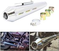 🏍️ coolsheep motorcycle exhaust muffler pipe - ideal tailpipe for harley, suzuki, kawasaki chopper, cruiser, cafe racer, bobber, scooter - silver логотип