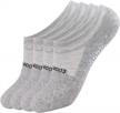 stay grounded in style: enerwear women's non-slip no show yoga socks - 4 pack logo
