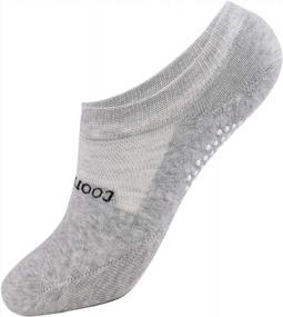 img 3 attached to Stay Grounded In Style: EnerWear Women'S Non-Slip No Show Yoga Socks - 4 Pack