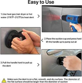 img 2 attached to 🚗 3 Pack NJ FOREVER Dent Puller Suction Cup - Powerful Car Dent Remover, Auto Body Dent Removal Kit for Glass Lifting and Car Dent Repair