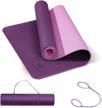 upgrade your yoga experience with ewedoos non-slip tpe yoga mat - eco-friendly, thick, and perfect for pilates and floor exercises - comes with carry strap! logo