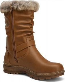 img 3 attached to Stay Warm And Stylish With Vepose Women'S Suede Slouch Snow Boots For Winter Outdoor Adventures