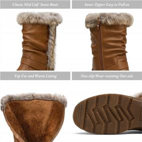 img 2 attached to Stay Warm And Stylish With Vepose Women'S Suede Slouch Snow Boots For Winter Outdoor Adventures