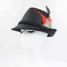 img 1 attached to Melesh Elegant German Alpine Bavarian Oktoberfest Costume Hat