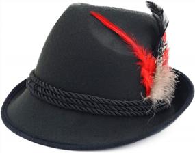 img 4 attached to Melesh Elegant German Alpine Bavarian Oktoberfest Costume Hat
