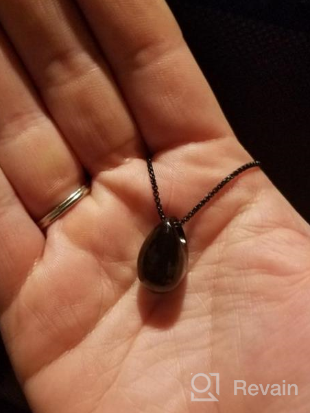 img 1 attached to Treasured Memories: Little Teardrop Cremation Necklace - Mom's Ashes Keepsake Pendant for Women review by Ryan Hill