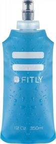 img 4 attached to FITLY Soft Flask - 12 Oz (350 Ml) - Shrink As You Drink Soft Water Bottle For Hydration Pack - Folding Water Bottle Ideal For Running, Hiking, Cycling, Climbing & Rigorous Activity (FLASK350)