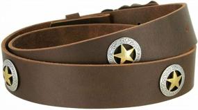 img 2 attached to Full Grain Leather Western Cowboy Belt - 1-1/2" (38Mm) Wide With Multiple Color Options