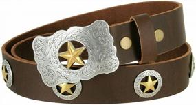 img 3 attached to Full Grain Leather Western Cowboy Belt - 1-1/2" (38Mm) Wide With Multiple Color Options
