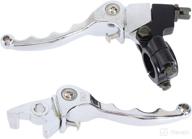 🏍️ qazaky chrome folding aluminum clutch brake lever: 22mm 7/8inch handlebar pit dirt trail bike lever for various motorcycle and atv models (50cc-200cc) логотип