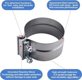 img 3 attached to 🚗 Roadformer 4" Lap Joint Exhaust Band Clamp: Preformed Aluminized Steel for Reliable and Efficient Exhaust System Connection