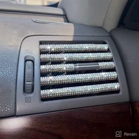 img 4 attached to Accessorize Your Ride with YIXIND 🚗 10-Piece Multicolor Bling Car Vent Outlet Trim