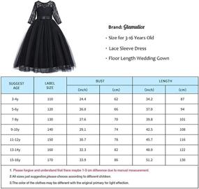 img 3 attached to 👗 Glamulice Christmas Flower Wedding Bridesmaid Sleeve Emerald Dresses for Girls' Clothing