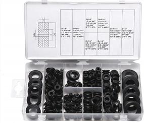 img 3 attached to 180-Piece Rubber Grommet Assortment Kit With Eyelet Ring & Gasket For Electrical Wires, Plugs, And Cables By Gydandir