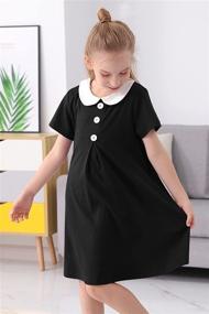 img 1 attached to 🍷 GORLYA Placket Vintage GOR1085 WineRed Girls' Dress: Superior Fashion for Little Fashionistas