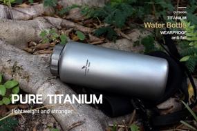 img 3 attached to IBasingo 1050Ml/35.5 Oz Titanium Water Bottle Outdoor Leak-Proof Wide Mouth Sport Drinking Bottle Camping Tea Coffee Canteen Kettle For Hiking Climbing Running A-Ti3005D