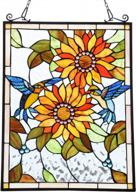 handcrafted capulina sunflower and birds stained glass panel window hangings - traditional tiffany glass art for home decor and gift giving logo