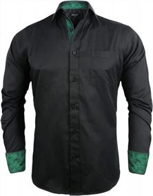 img 4 attached to Upgrade Your Business Attire With Alizeal'S Sleek Men'S Slim Fit Dress Shirt