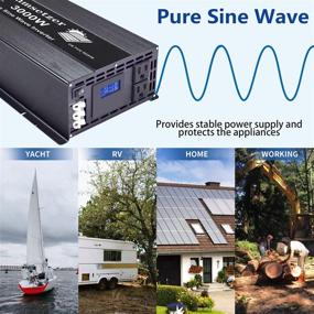 img 3 attached to 💡 Cumsetzer 3000W 48V Power Inverter: Pure Sine Wave, 110v 120v Output, LCD Display