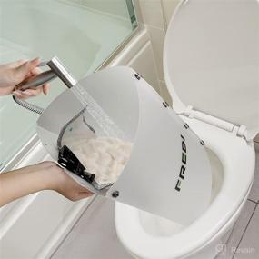 img 1 attached to 🚽 Cloth Diaper Sprayer Splatter Shield: Mess-Free Toilet Solution with Collapsible Design & Handy Clips