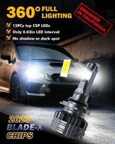 img 1 attached to Auxbeam 2023 F22 Series 9006/HB4 LED Bulbs, 24000LM 700% Brighter High Power 110W LED Bulbs, Plug And Play Low Beam 9006 LED Conversion Kits With Five-Layer Cooling System, Canbus Ready, Pack Of 2