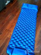 img 1 attached to LUXEAR Sleeping Pad - Inflatable Camping Mat For Backpacking, Hiking & Travel | Durable Waterproof Air Mattress With Foot Press Single To Double Conversion review by Greg Muiznieks